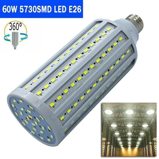 Main image of E26 60W Corn Light E27 216-Chip Huge Bright 8000lm LED Bulb Daylight White 6000K