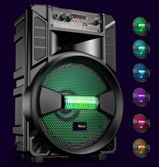 Alt view image 7 of 7 - Wireless Portable FM Bluetooth Speaker Subwoofer Heavy Bass Sound System Party