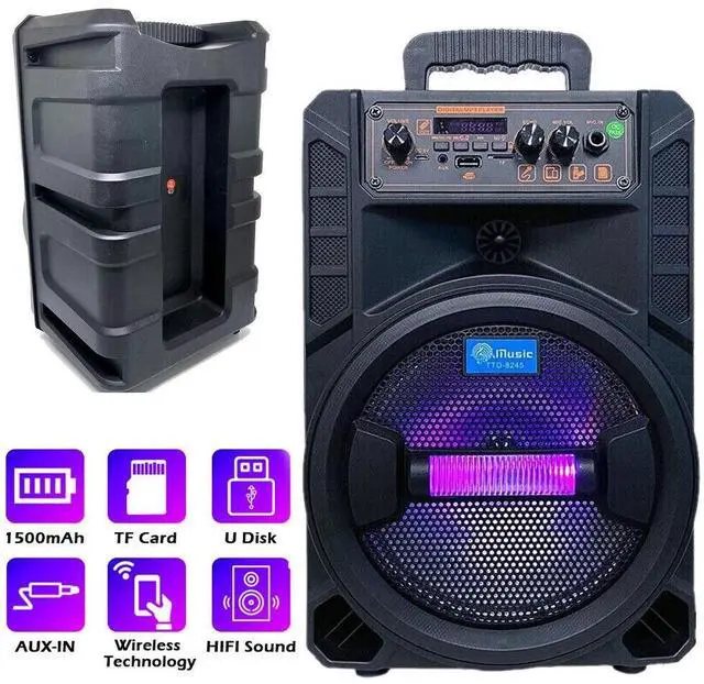 Main image of Wireless Portable FM Bluetooth Speaker Subwoofer Heavy Bass Sound System Party