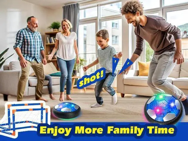 Alt view image 3 of 7 - Hover Soccer Ball Rechargeable Floating Led Lights Indoor Air Football Game Toy