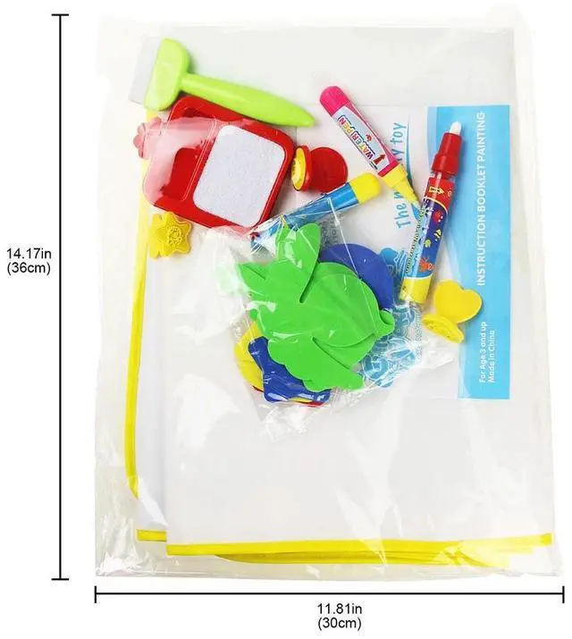 Alt view image 7 of 7 - 39×27 Water Doodle Mat Reusable Drawing Writing Doodle Board Toy Educational
