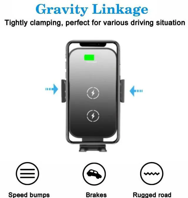 Alt view image 7 of 7 - 15W Wireless Car Fast Charger Dashboard Automatic Mount For iPhone 13/14 Samsung