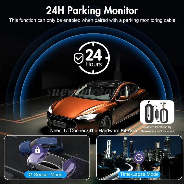 Alt view image 4 of 7 - 4K Dash Cam Front and Rear Touch Screen 3.18 Inch Build in GPS&WIFI Dual Lens US