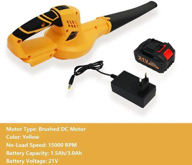 Alt view image 6 of 7 - Leaf Blower Cordless 540 CFM Handheld Electric Leaf Blower with Battery 21V