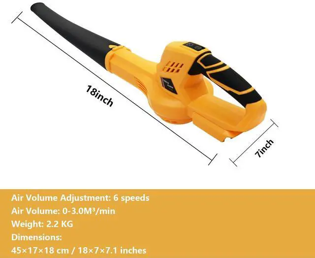 Alt view image 7 of 7 - Leaf Blower Cordless 540 CFM Handheld Electric Leaf Blower with Battery 21V
