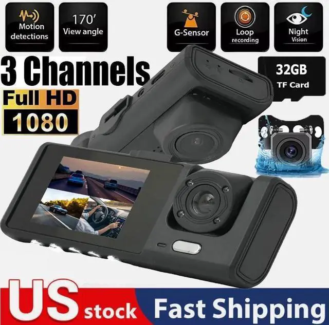 Main image of 2'' Dash Cam 4K Full HD 1080P Car Camera Front Rear Night Vision W/32GB SD Card