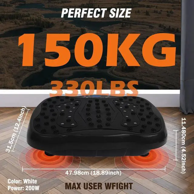 Alt view image 4 of 7 - Waver Vibration Platform Plate Whole Body Exercise Fitness Massager Machine NEW