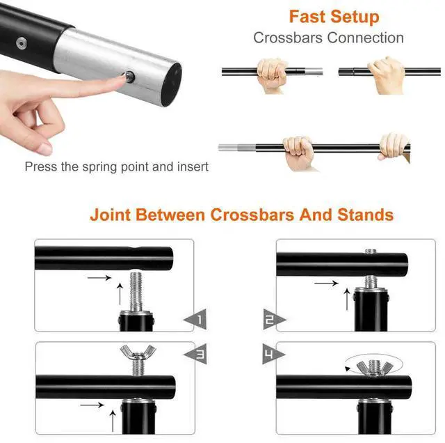 Alt view image 3 of 7 - 10Ft Heavy Duty Photography Background 2*3m Backdrop Support Stand Kit With Case