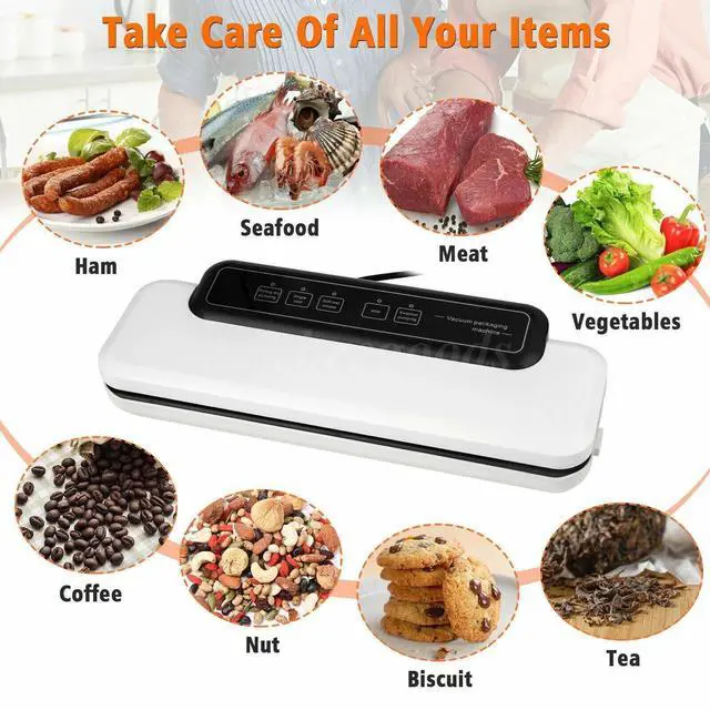 Alt view image 7 of 7 - Dry/Wet/Powder Universal Commercial Vacuum Sealer Machine 60Kpa w/10pcs Seal Bag