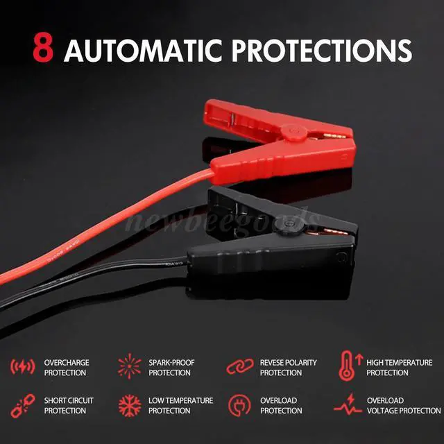 Alt view image 3 of 7 - 99800mAh 12V Car Jump Starter Pack Booster Battery Charger Emergency Power Bank