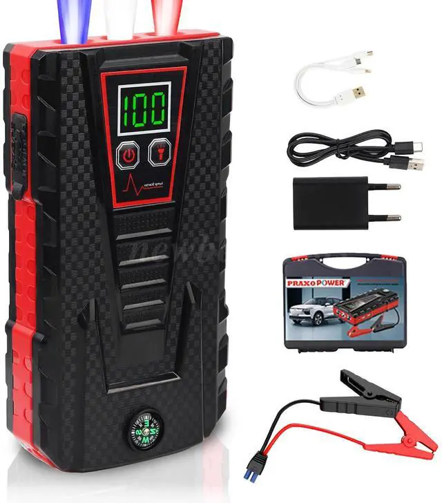 Alt view image 2 of 7 - 99800mAh 12V Car Jump Starter Pack Booster Battery Charger Emergency Power Bank