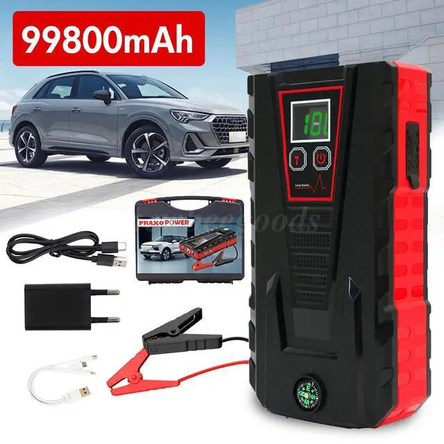 Alt view image 4 of 7 - 99800mAh 12V Car Jump Starter Pack Booster Battery Charger Emergency Power Bank