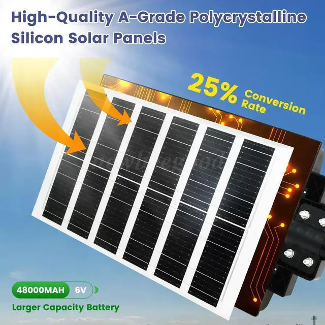 Alt view image 5 of 7 - 9900000000LM LED Outdoor Solar Street Light Motion Sensor Lamp Commercial Lamp