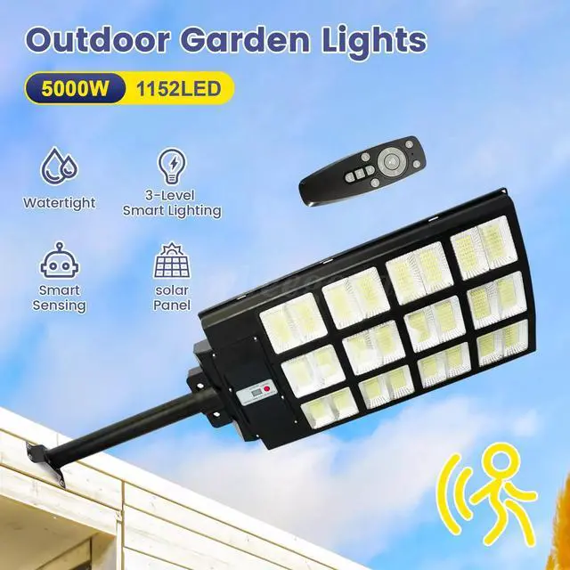 Alt view image 3 of 7 - 9900000000LM LED Outdoor Solar Street Light Motion Sensor Lamp Commercial Lamp