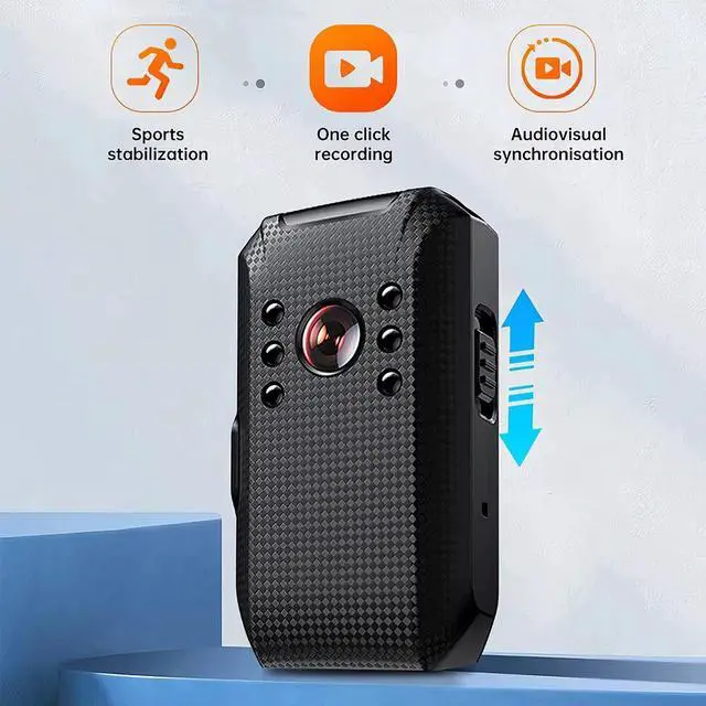 Alt view image 7 of 7 - Mini Police Body Camera HD 1920P Video DVR Clip IR Night Cam 5-Hour Camcorder