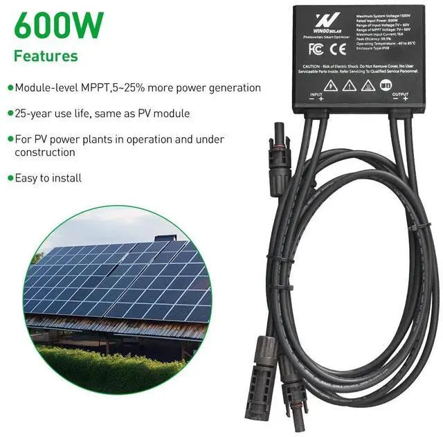 Alt view image 4 of 7 - Integrated PV Power Optimizer 600W Input Solar Optimizer MPPT Solar Optimizer US