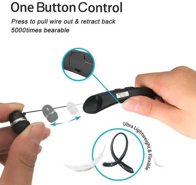 Alt view image 4 of 7 - Wireless Headphone Earbuds Sport Neckband Bluetooth Headset HD Stereo Sweatproof