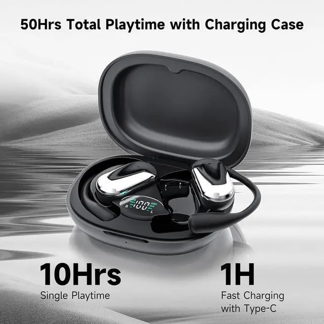 Alt view image 3 of 7 - Open Ear Bluetooth 5.4 Earbuds, Wireless Headphones Sport Over Earphone with Mic