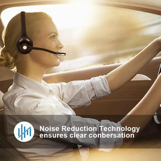 Alt view image 6 of 7 - Over Head Headphone Mic Bluetooth5.3 Wireless Headset For Phone Business Driver