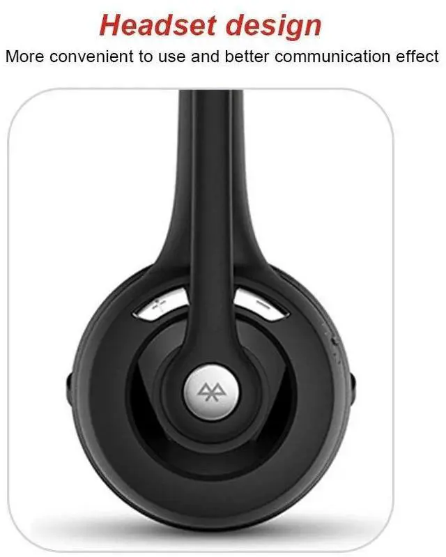 Alt view image 3 of 7 - Over Head Headphone Mic Bluetooth5.3 Wireless Headset For Phone Business Driver