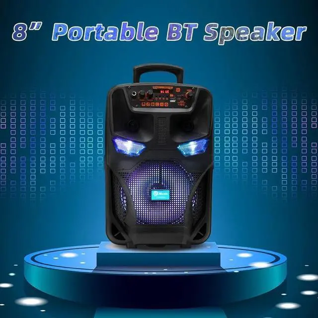 Alt view image 4 of 7 - 3000 Watts Wireless Portable Party Bluetooth Speaker With Microphone Remote