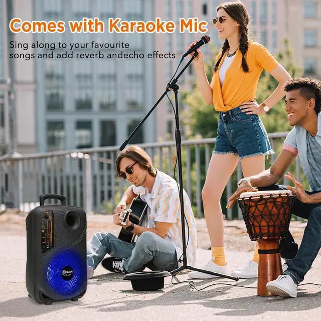 Alt view image 5 of 7 - 8" Wireless Portable Bluetooth Speakers Subwoofer Heavy Bass Sound System Party
