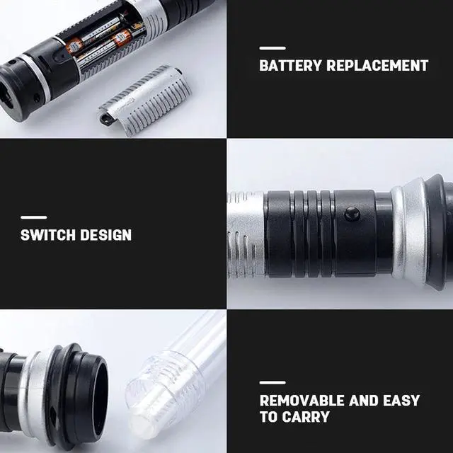 Alt view image 6 of 7 - 2Pcs Lightsaber Light up Sword Saber 7 Colors LED Glow in The Dark Toy for Kids