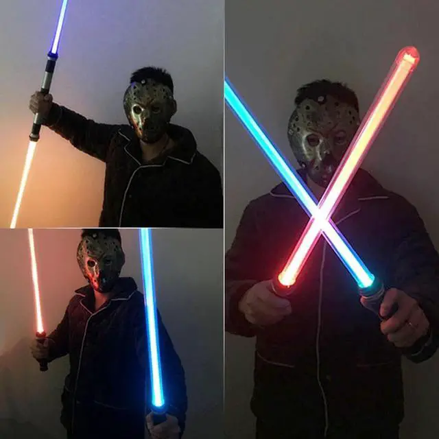 Alt view image 3 of 7 - 2Pcs Lightsaber Light up Sword Saber 7 Colors LED Glow in The Dark Toy for Kids