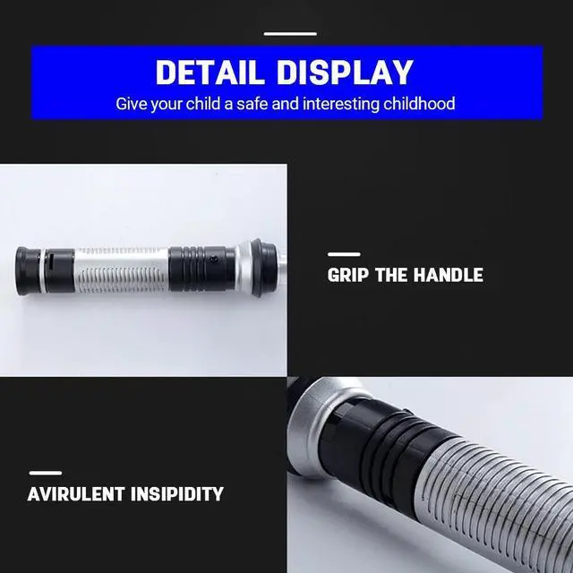 Alt view image 4 of 7 - 2Pcs Lightsaber Light up Sword Saber 7 Colors LED Glow in The Dark Toy for Kids