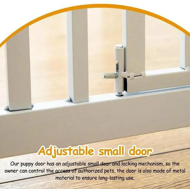 Alt view image 4 of 7 - Pet Safety Gate Retractable Small Dog Baby Door Stair Fence Guard Indoor Barrier