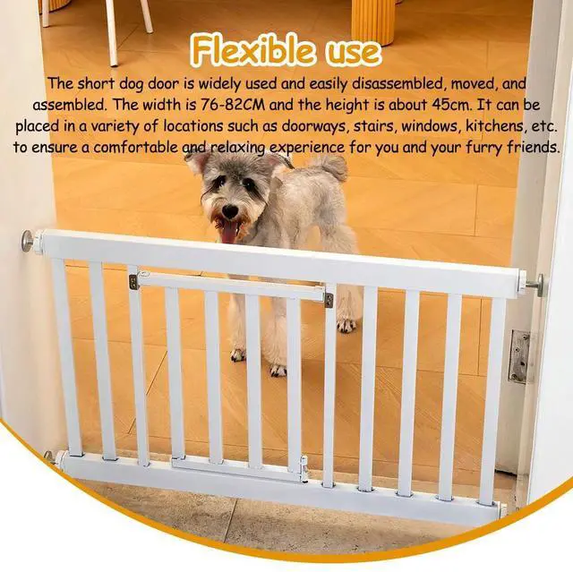 Alt view image 6 of 7 - Pet Safety Gate Retractable Small Dog Baby Door Stair Fence Guard Indoor Barrier