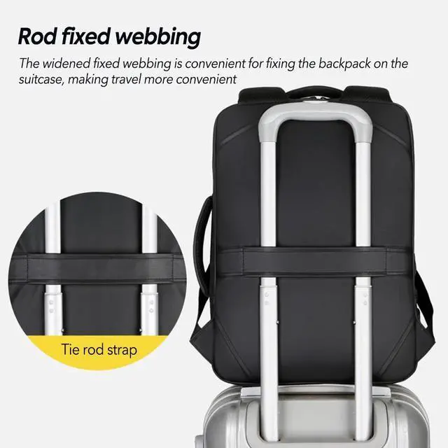 Alt view image 7 of 7 - Men Backpack Anti-theft School Bookbag Travel 15.6" Laptop Bag Rucksack USB Port