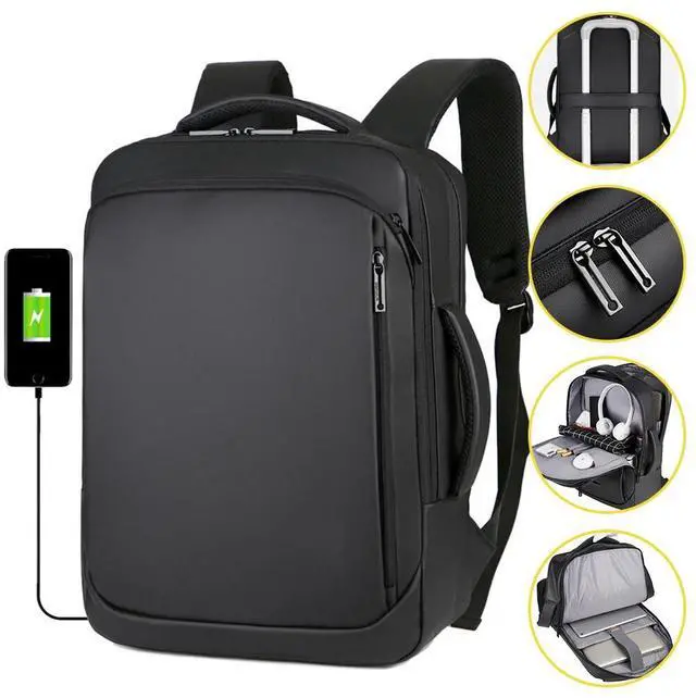 Main image of Men Backpack Anti-theft School Bookbag Travel 15.6" Laptop Bag Rucksack USB Port