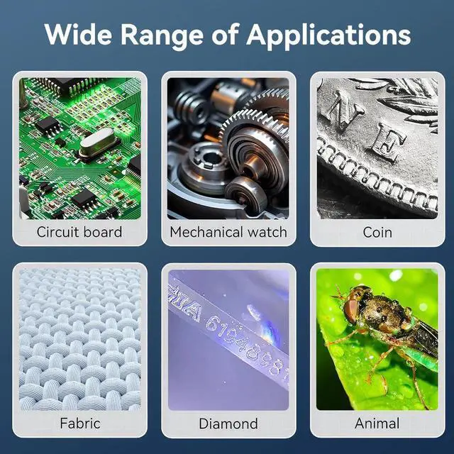 Alt view image 7 of 7 - 2-inch IPS Color Screen Handheld Digital Microscope 200w Pixel 500X Magnifier