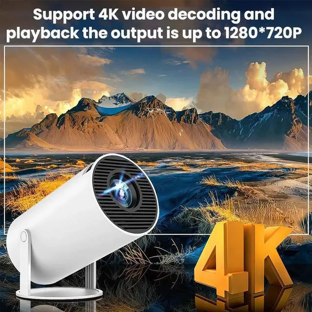 Alt view image 4 of 7 - Mini Portable Projector with WiFi 6 BT 5.2 Home Video Projector Android 11.0 OS