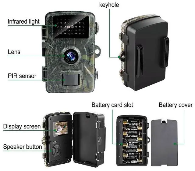 Alt view image 3 of 7 - 1080P HD Hunting Trail Camera Wildlife Waterproof Game Cam Night Vision Motior