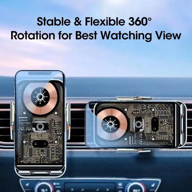 Alt view image 6 of 7 - 15W Wireless Automatic Clamping Smart Sensor Car Phone Holder Fast Charger Mount