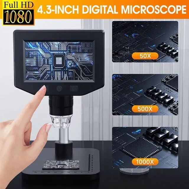 Main image of LCD Digital Microscope for Adults Soldering Microscope for Electronics Repair