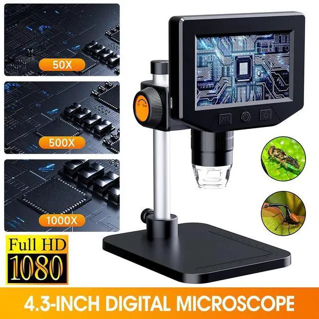 Alt view image 2 of 7 - LCD Digital Microscope for Adults Soldering Microscope for Electronics Repair