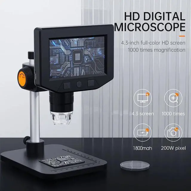 Alt view image 4 of 7 - LCD Digital Microscope for Adults Soldering Microscope for Electronics Repair