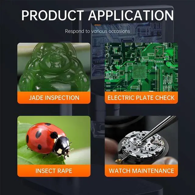 Alt view image 5 of 7 - LCD Digital Microscope for Adults Soldering Microscope for Electronics Repair