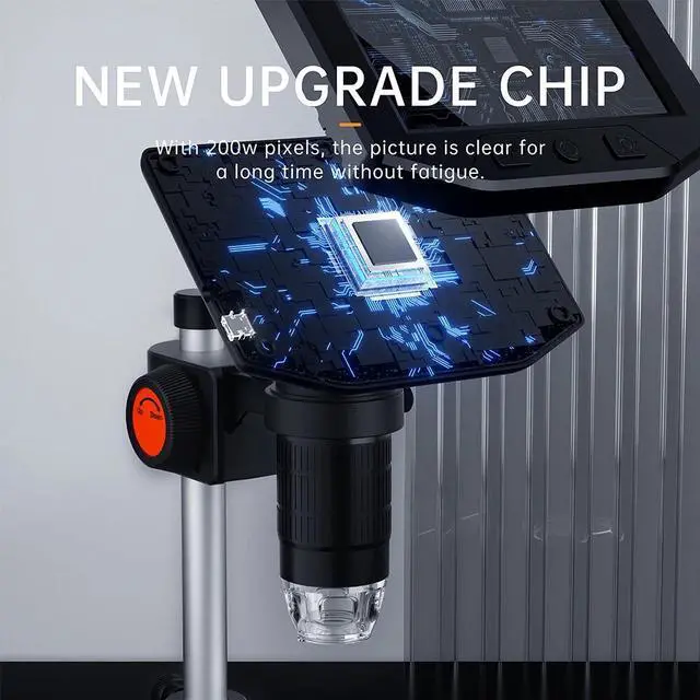 Alt view image 3 of 7 - LCD Digital Microscope for Adults Soldering Microscope for Electronics Repair