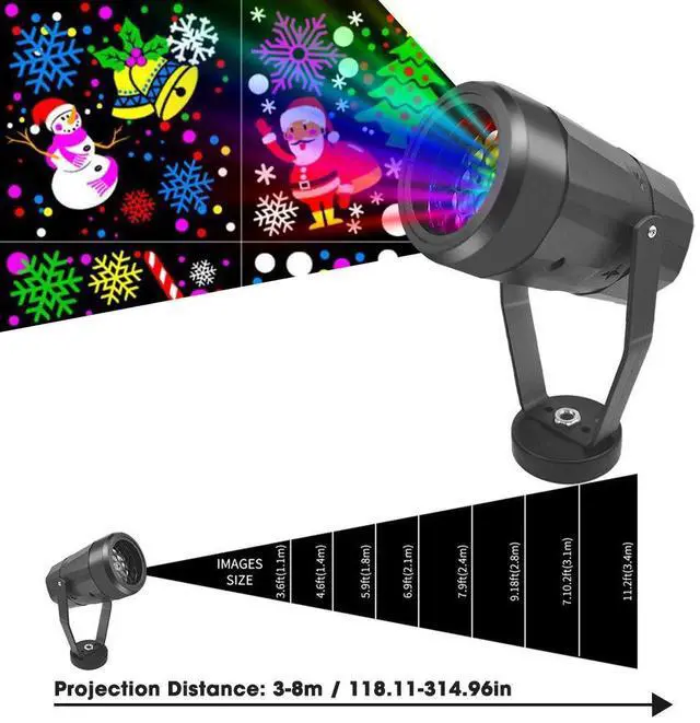 Alt view image 3 of 7 - Christmas Lights Projector LED Laser Outdoor Landscape Xmas Move Lamp Xmas Gift