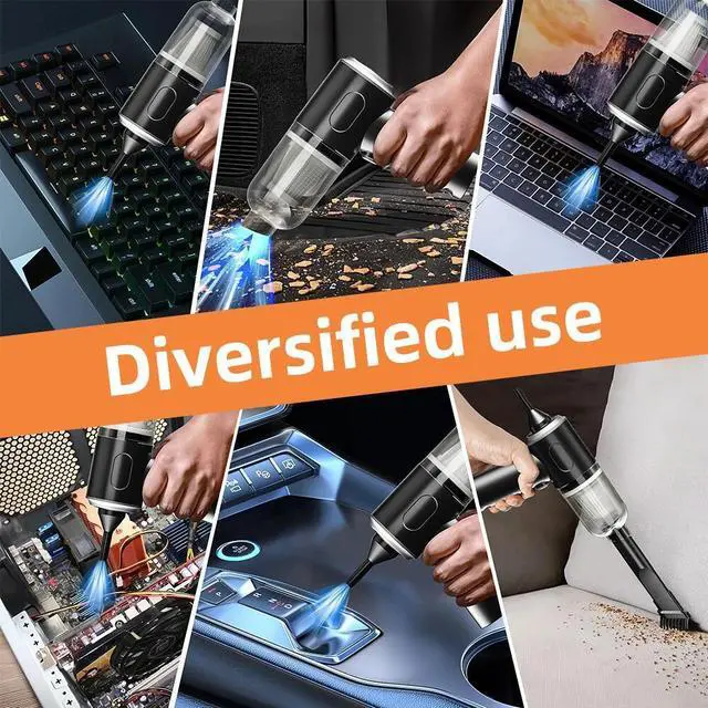 Alt view image 7 of 7 - Handheld Car Vacuum Cordless 9000PA, 2 in 1 Handheld Vacuum Cleaner Air Duster