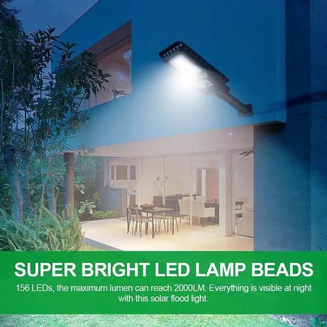 Alt view image 5 of 7 - 2PCS Commercial Solar Street Flood Light LED Lamp Outdoor Dusk To Dawn Wall Lamp