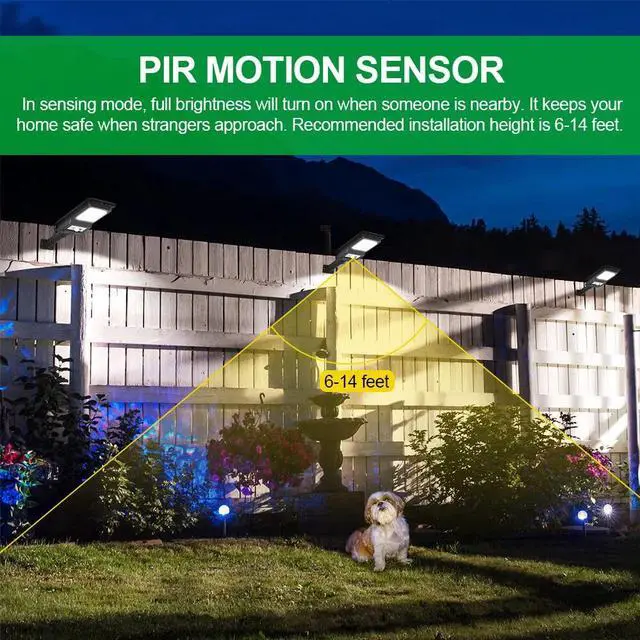 Alt view image 6 of 7 - 2PCS Commercial Solar Street Flood Light LED Lamp Outdoor Dusk To Dawn Wall Lamp