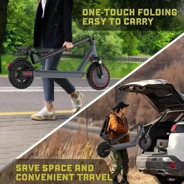Alt view image 4 of 7 - AOVOPRO 10" 500W E Scooter for Adults Foldable Scooter Double Shock Absorption