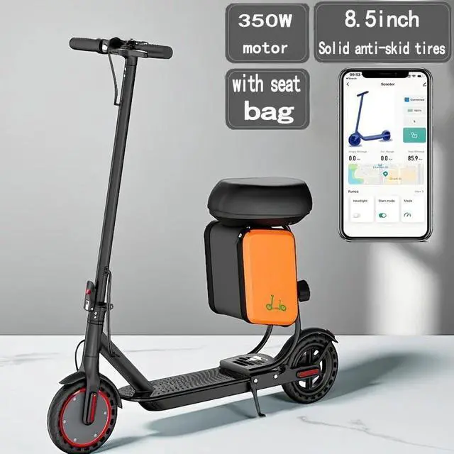 Main image of LADPED Electric Scooter with Seat for Adults 8.5" Solid 19MPH Commuter E-Scooter