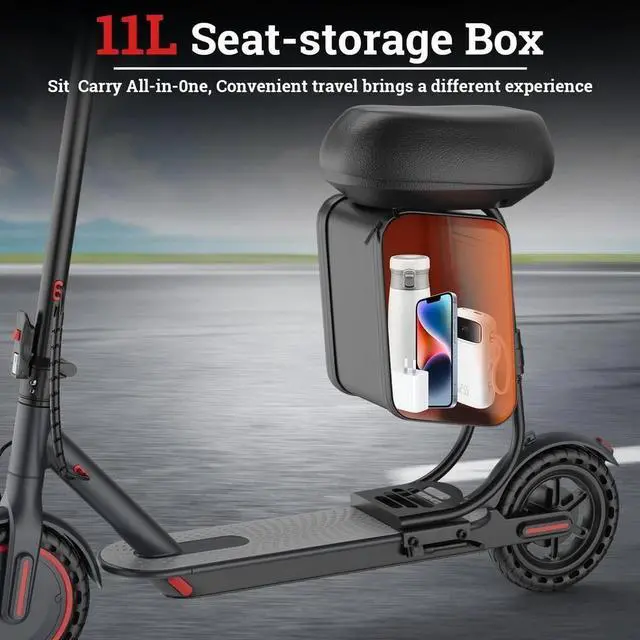 Alt view image 7 of 7 - LADPED Electric Scooter with Seat for Adults 8.5" Solid 19MPH Commuter E-Scooter