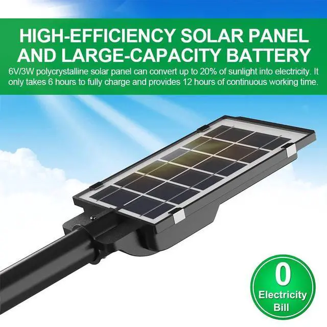 Alt view image 4 of 7 - Commercial Solar Street Flood Light LED Lamp Outdoor Area Dusk To Dawn Wall Lamp